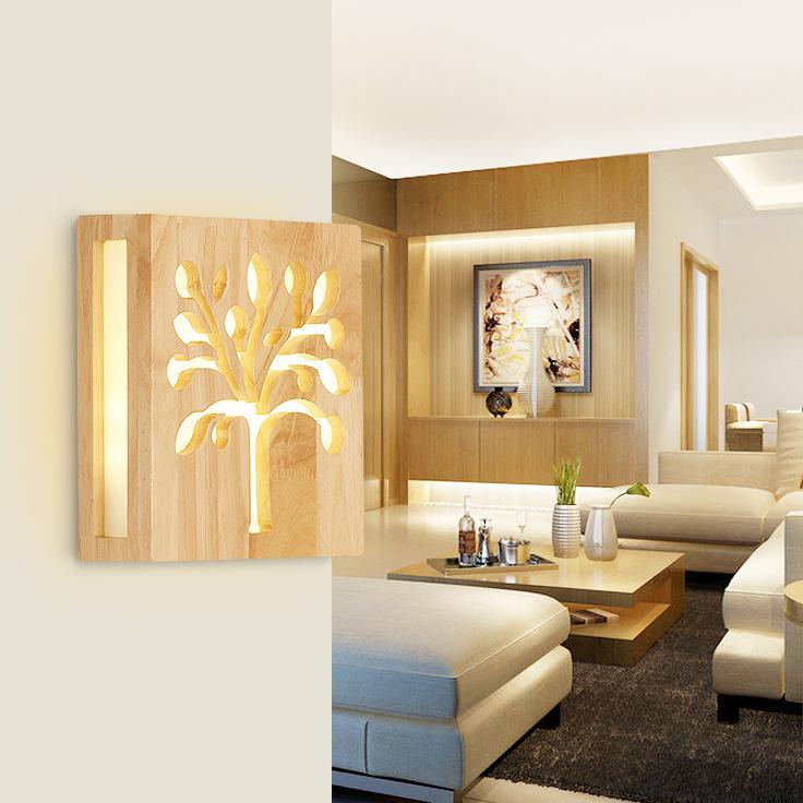 LumiHout – LED-Holzwandlampe mit Muster