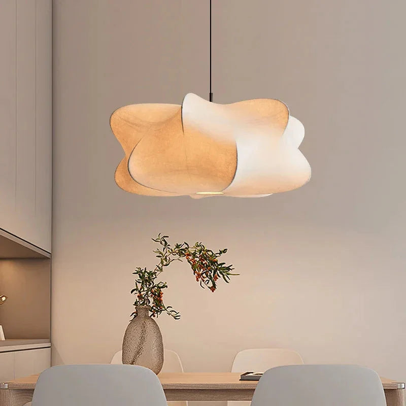Hängelampe aus Seide – Japanischer Stil – LED – Warmweiß – Salon