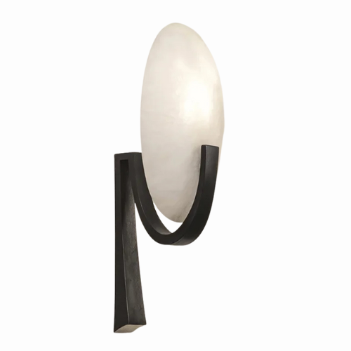 LuxeNord - Moderne postmoderne Wandleuchte aus Kupfer und Marmor mit LED-Beleuchtung