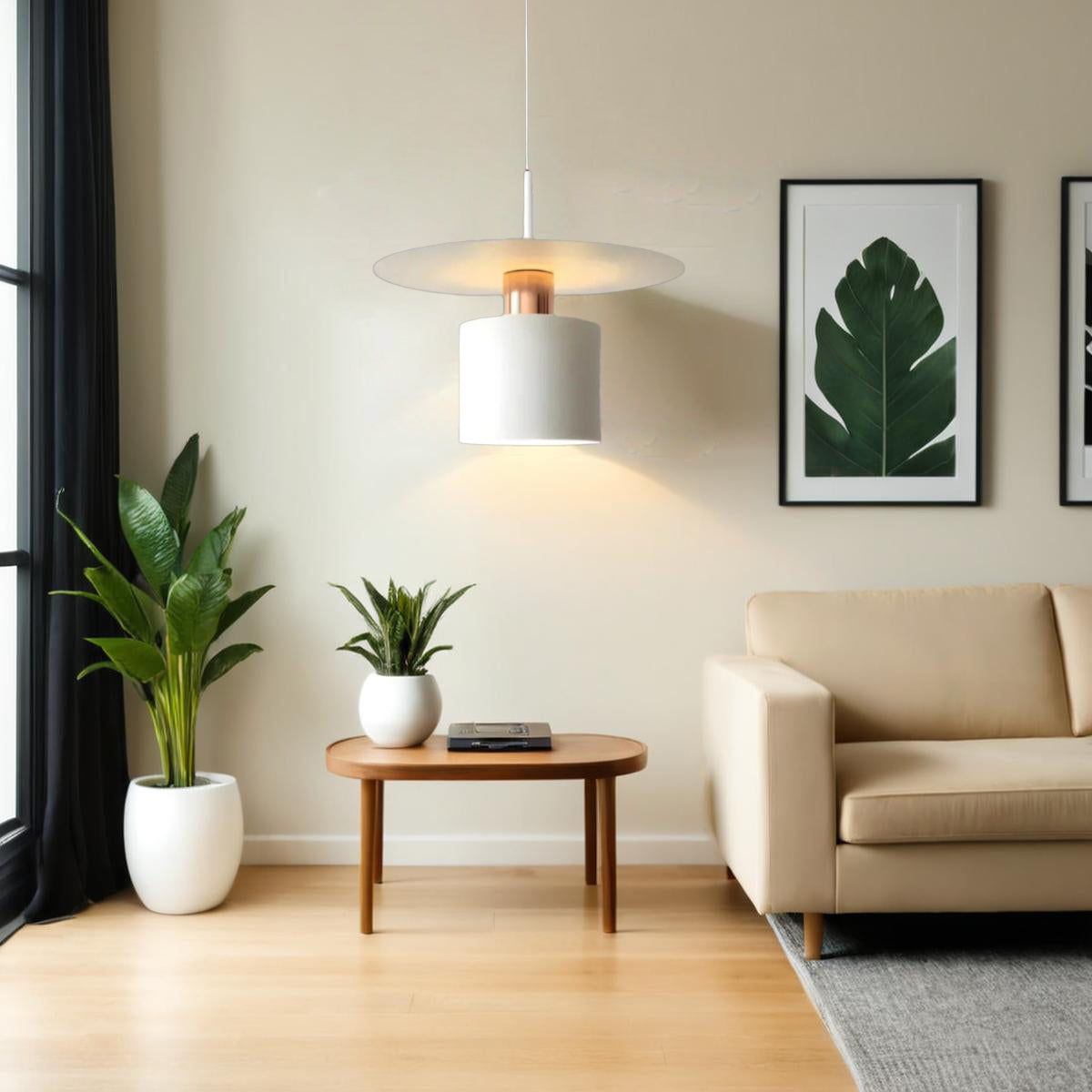 Moderne LED Pendelleuchte Zylinderform warmes Licht Küche Wohnzimmer