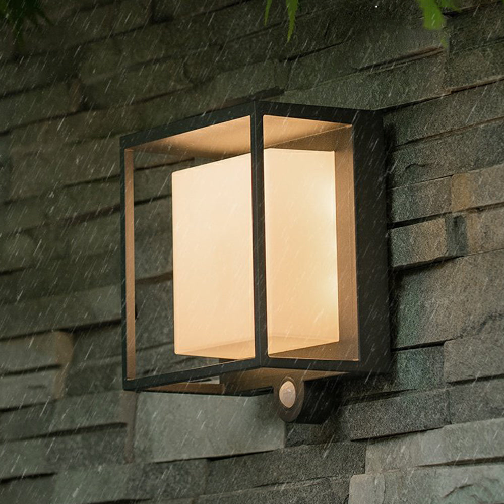 LumiRect Solar Wandleuchte Modern Rechteckig Schwarz