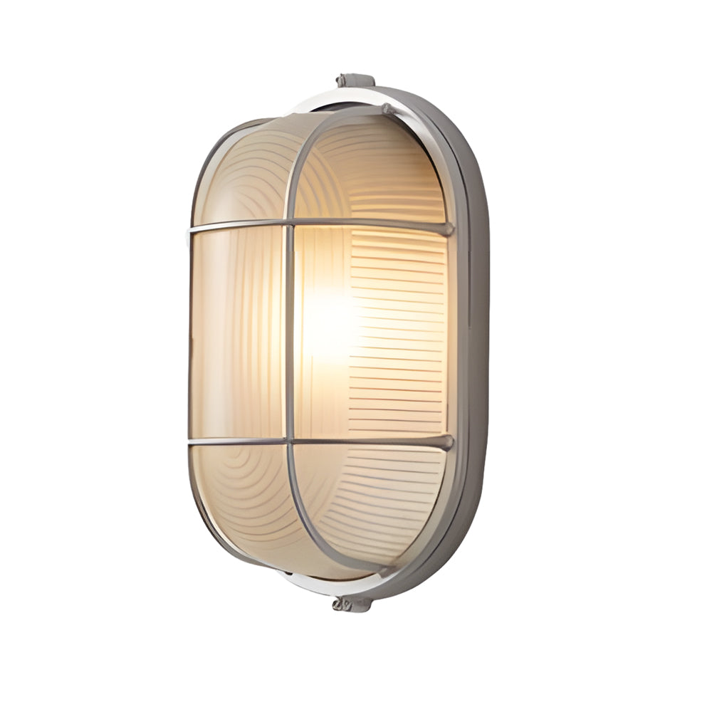 Retro-Industrie-Wandleuchte für draußen - ovales/rundes Design mit E27-Fassung