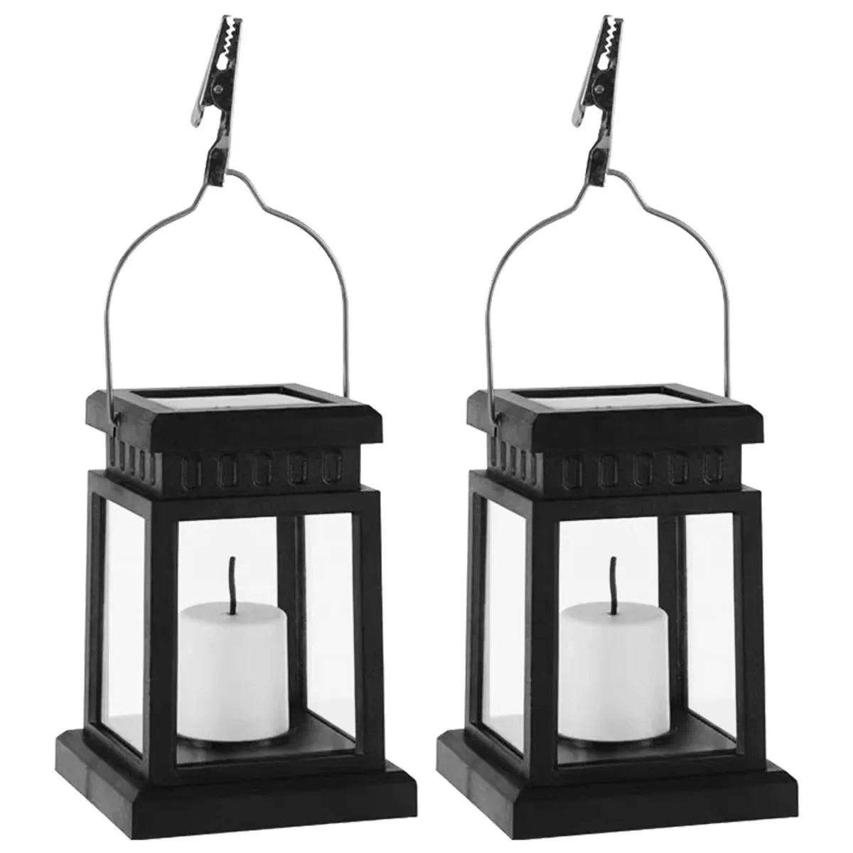 LumiCandle Solar LED Laterne Vintage Schwarz für Garten & Terrasse