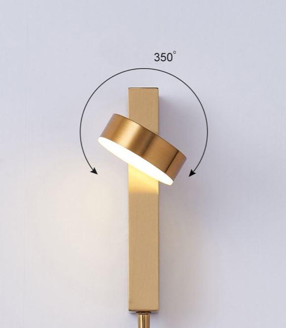 Candiora LED-Wandleuchte – Modernes Design in Schwarz & Gold für Wohnzimmer