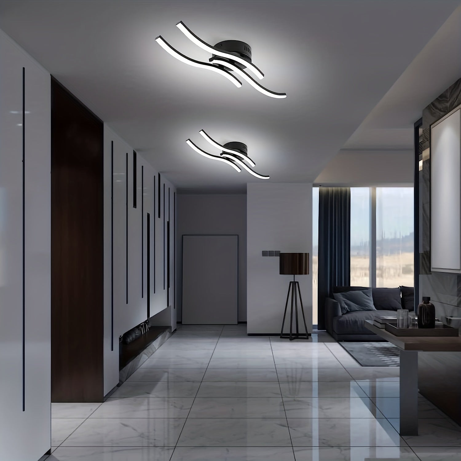 LuxBend - Gebogene dimmbare LED-Deckenleuchte