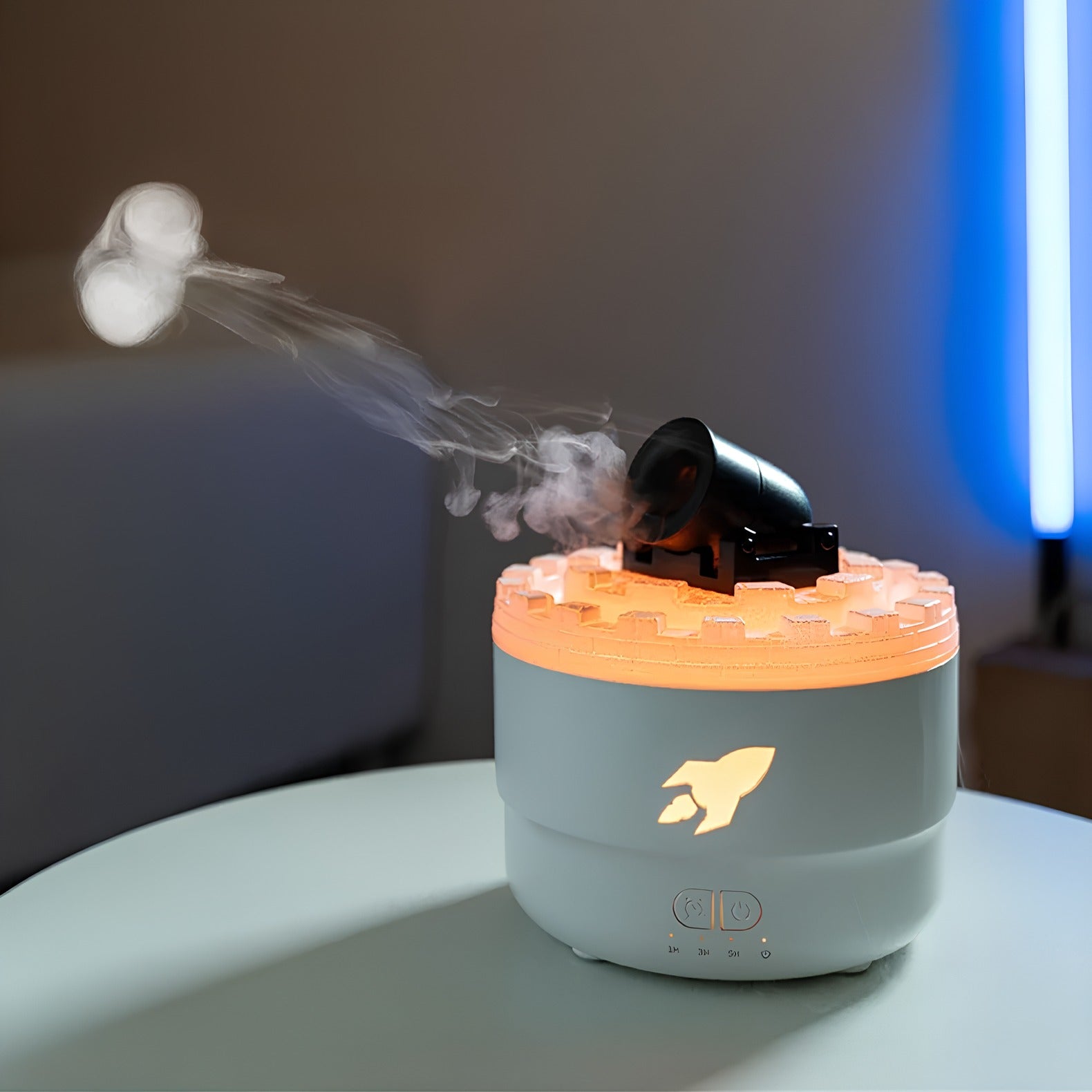 VapoBlast Deko-Luftbefeuchter – Retro Design in Schwarz für Büro
