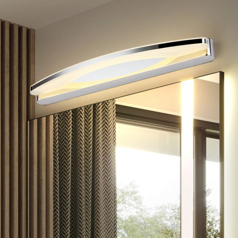Zenith LED-Wandleuchte - Ovale Chrom-Wandleuchte für das Schlafzimmer