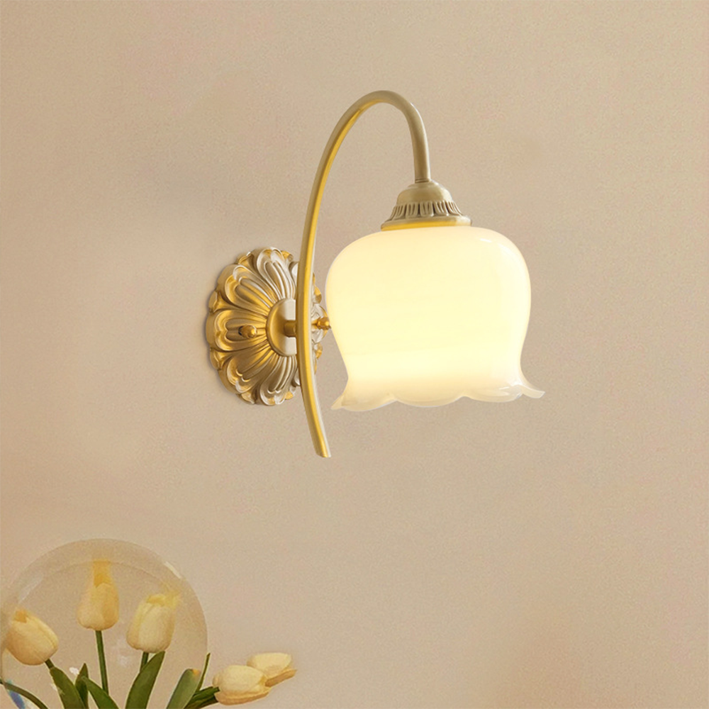LustroLux LED-Wandleuchte – Klassisch mit Glas & Kupfer für Wohnzimmer & Esszimmer