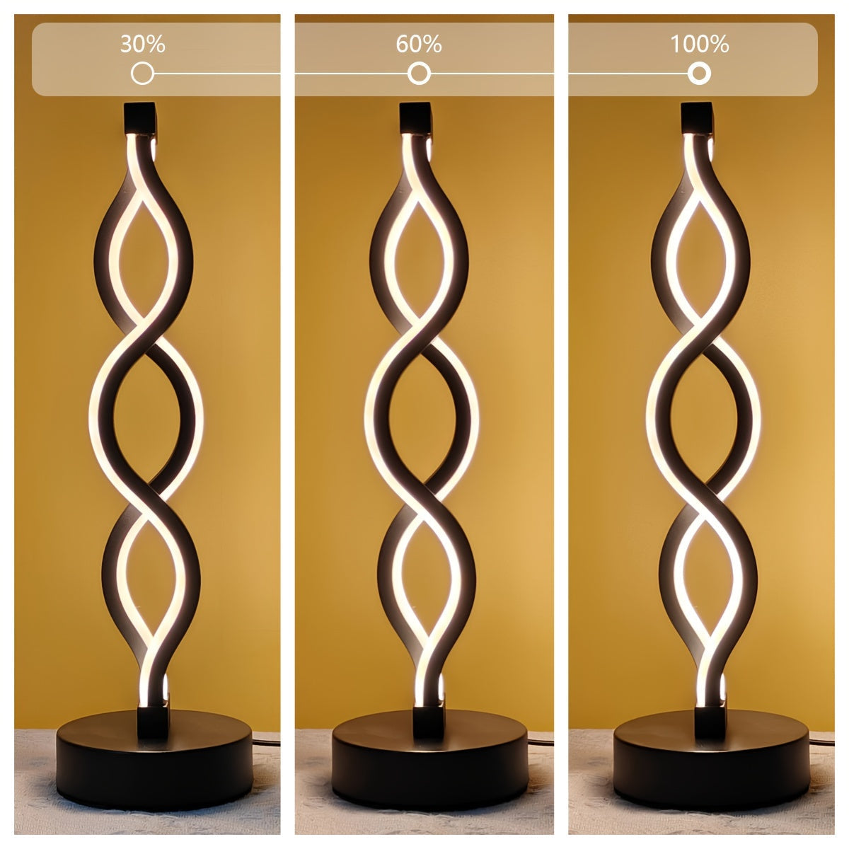 SilverWave - Aluminium LED-Tischleuchte mit dimmbarer Beleuchtung