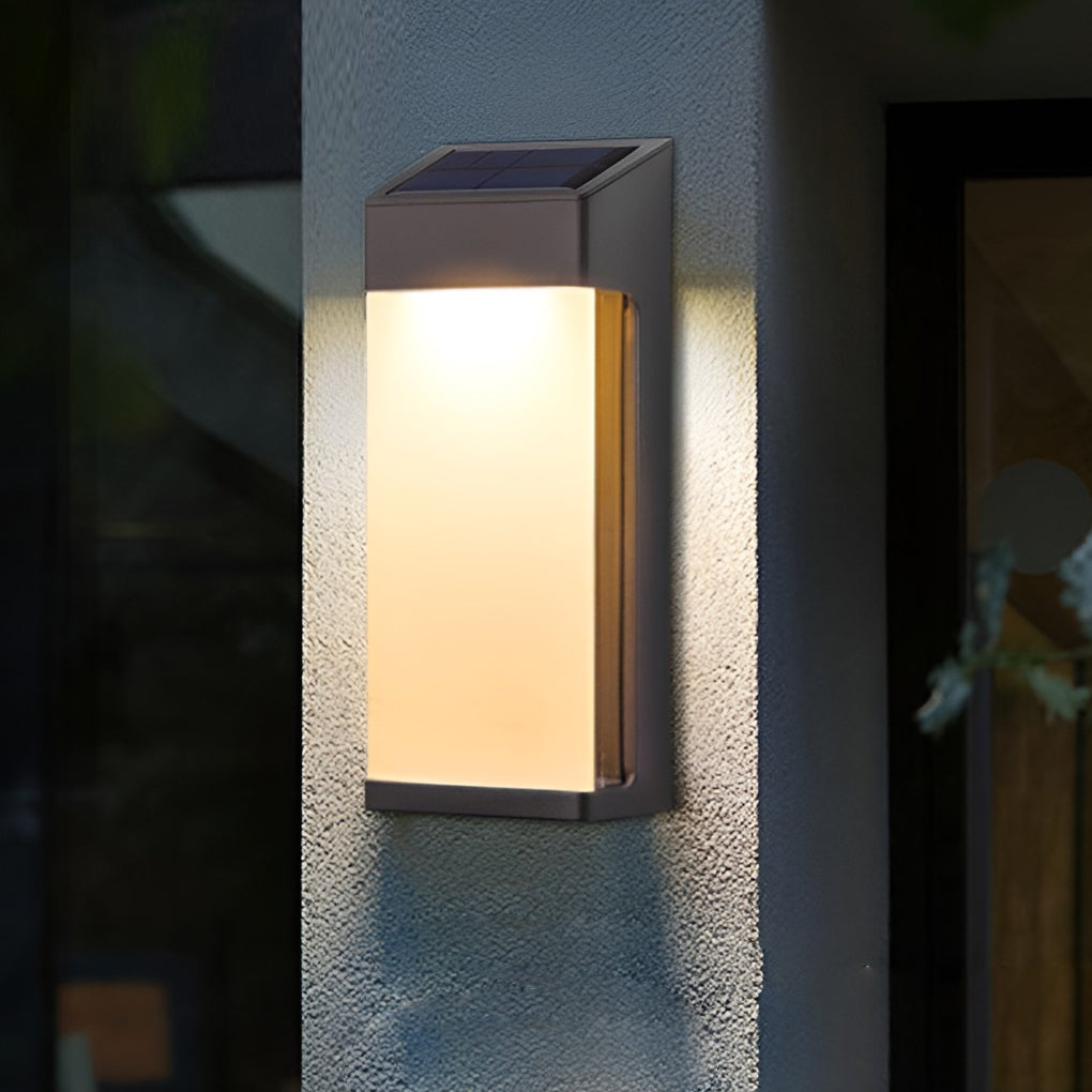 SolarNova LED Solar Wandleuchte Außen – 2er-Set, Schwarz & Wasserdicht