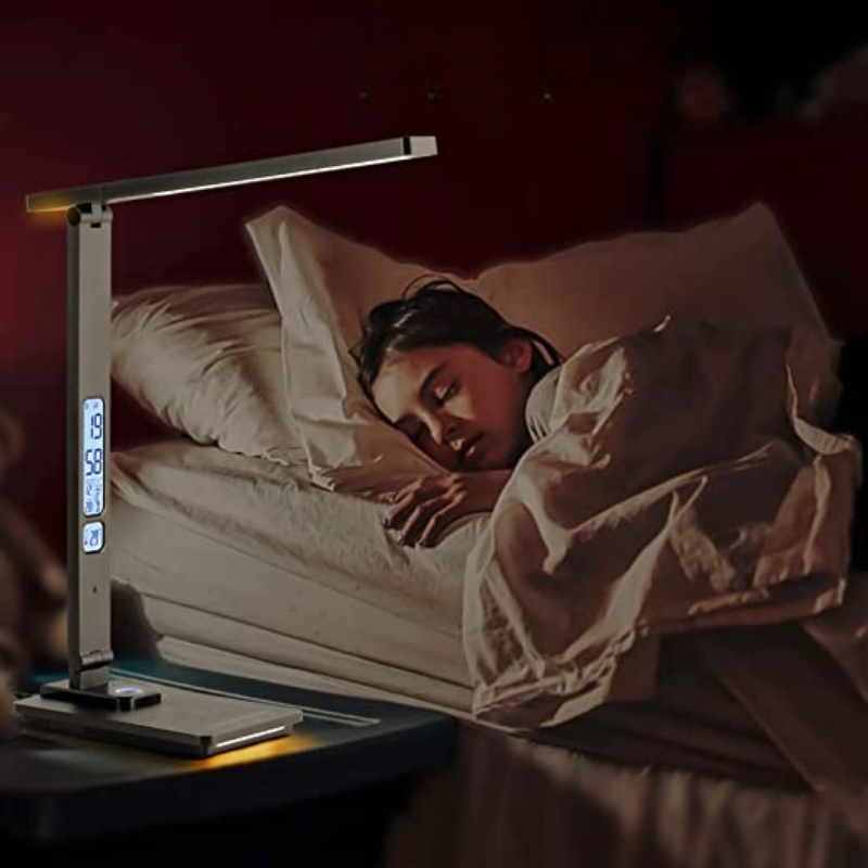 SmartBeam - LED-Schreibtischlampe mit kabellosem Ladegerät und USB-Anschluss