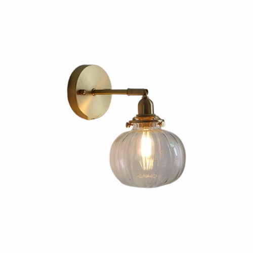 LichtZen - Nordisch moderne Wandleuchte mit Zugschalter - Glas und Eisen für Schlafzimmer oder Bad