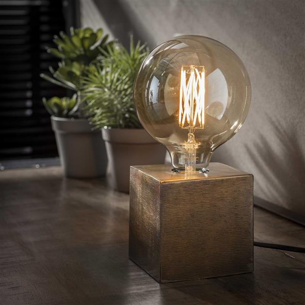FerroLux Industrielle Tischlampe Metall Schwarz LED Wohnzimmer