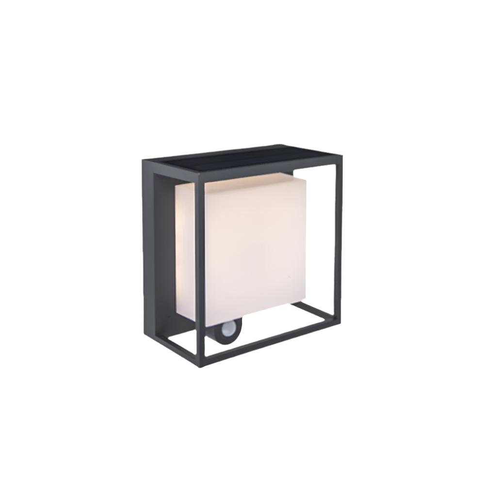 LumiRect Solar Wandleuchte Modern Rechteckig Schwarz