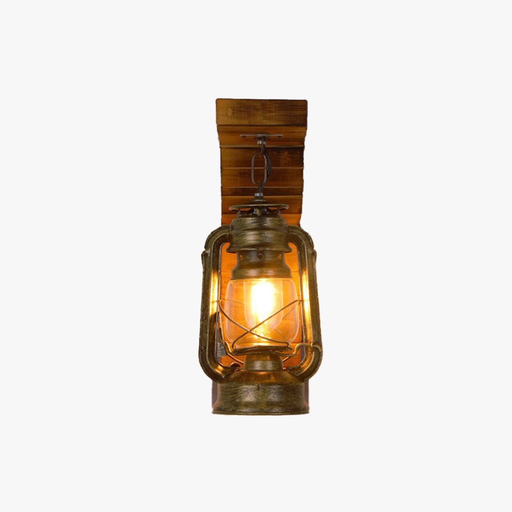 Rustika – Holz & Metall LED-Wandleuchte