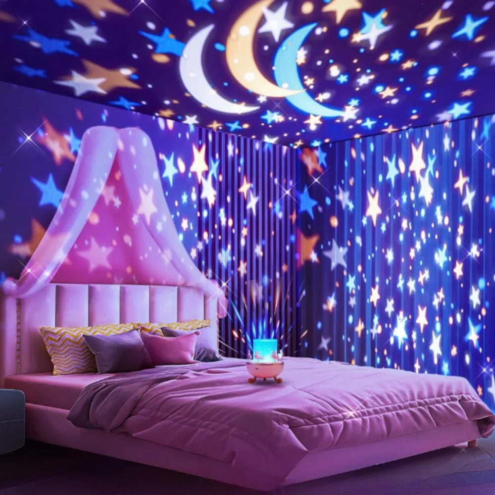 LumiStern Projektor Lampe Kinderzimmer – Sternenhimmel LED bunt
