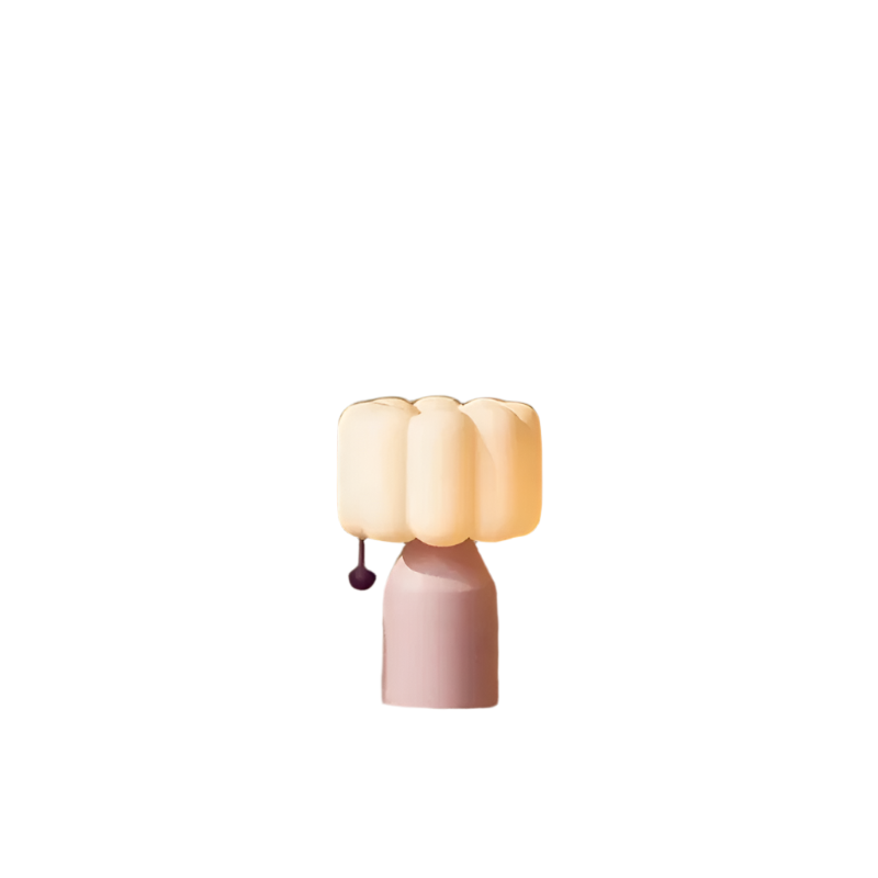 LumoPuff Tischlampe Modern Kugeldesign Warmweiß für Innen