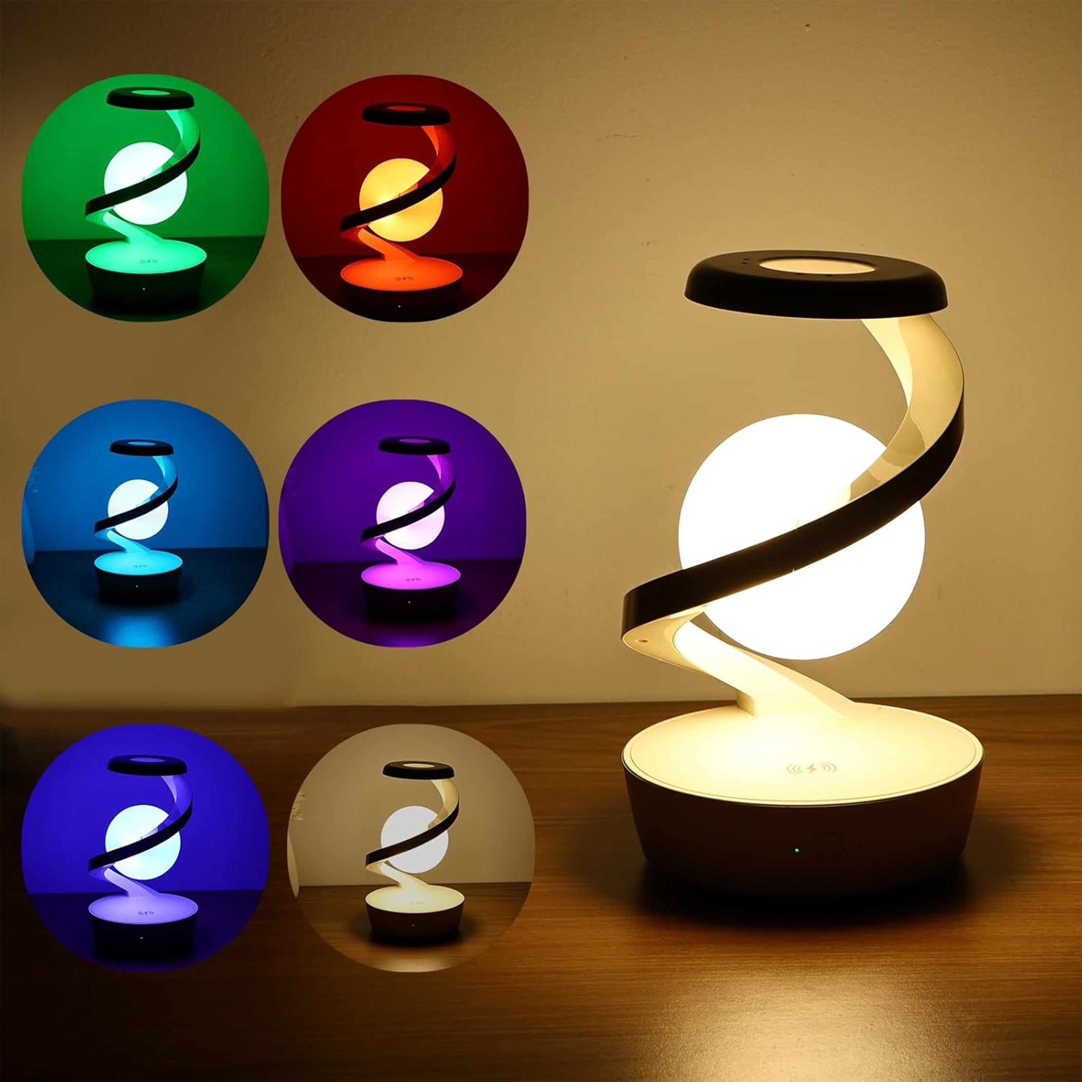 SmartGlow - Kabellose mehrfarbige RGB-LED-Schreibtischlampe
