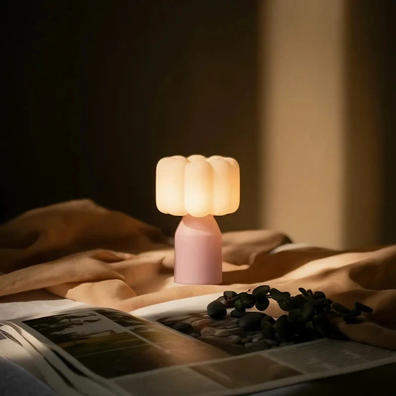 LumoPuff Tischlampe Modern Kugeldesign Warmweiß für Innen