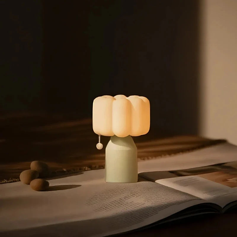 LumoPuff Tischlampe Modern Kugeldesign Warmweiß für Innen