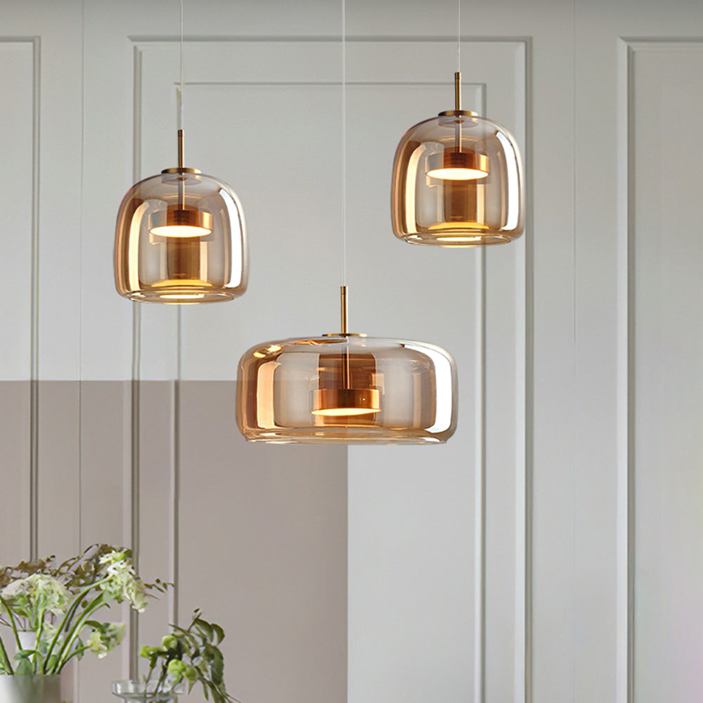 LuxLume - Vintage LED-Hängeleuchte mit goldener Veredelung