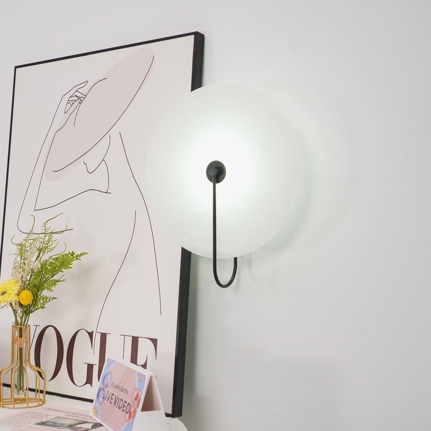 LumaAlba Wandleuchte – Modern, LED, Alabaster-Optik, Für Flur