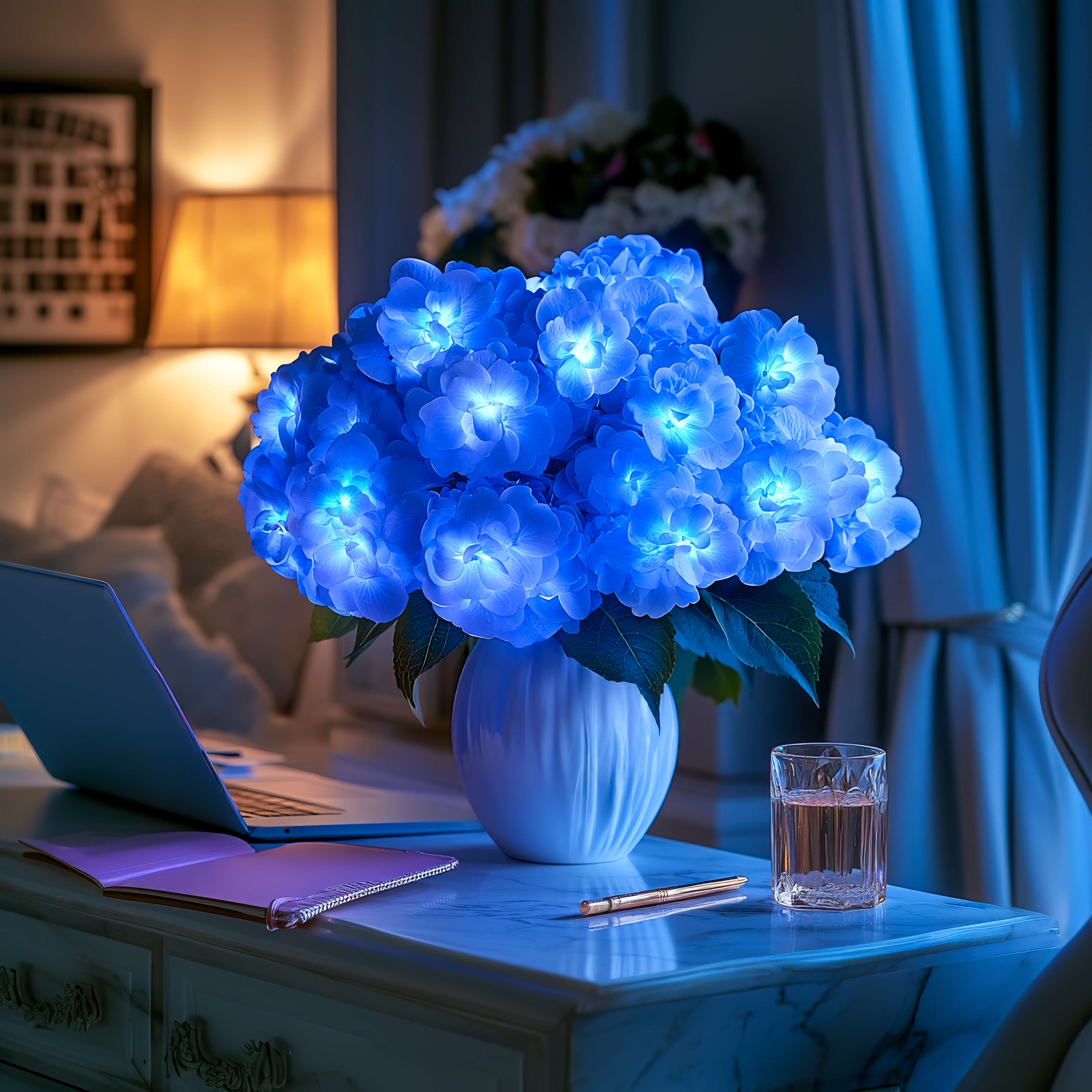 Azure Bloom LED-Blumenlampe mit Farbwechsel – für drinnen