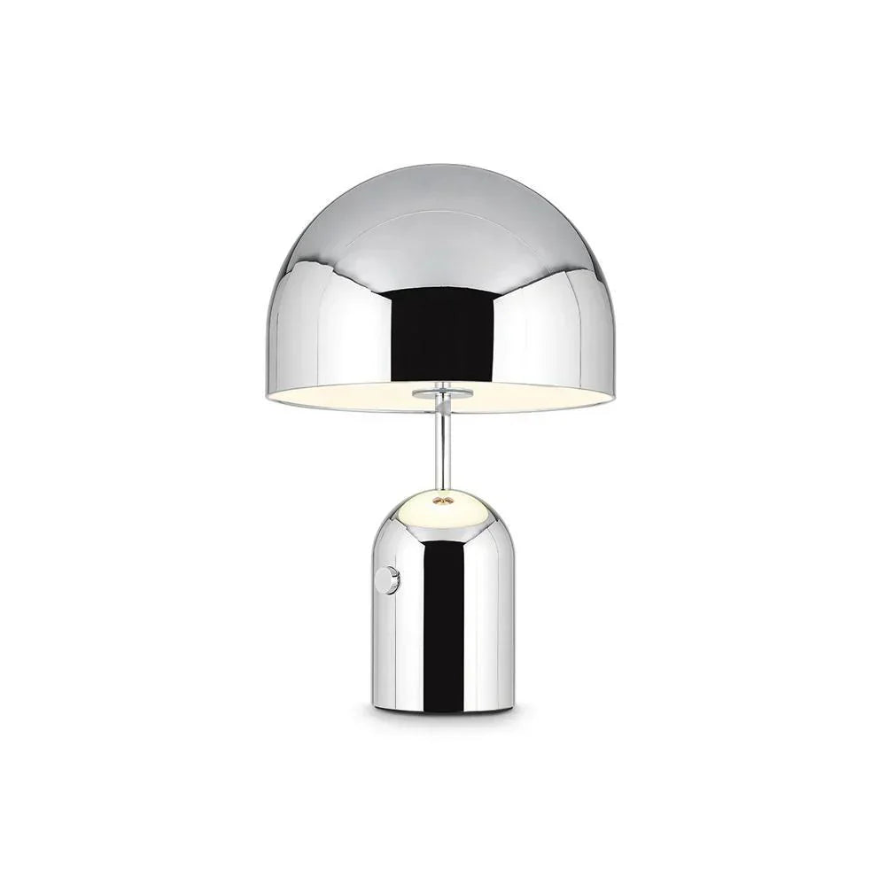 GlowAura Warmlicht Tischlampe Modern Glas Gold Wohnzimmer