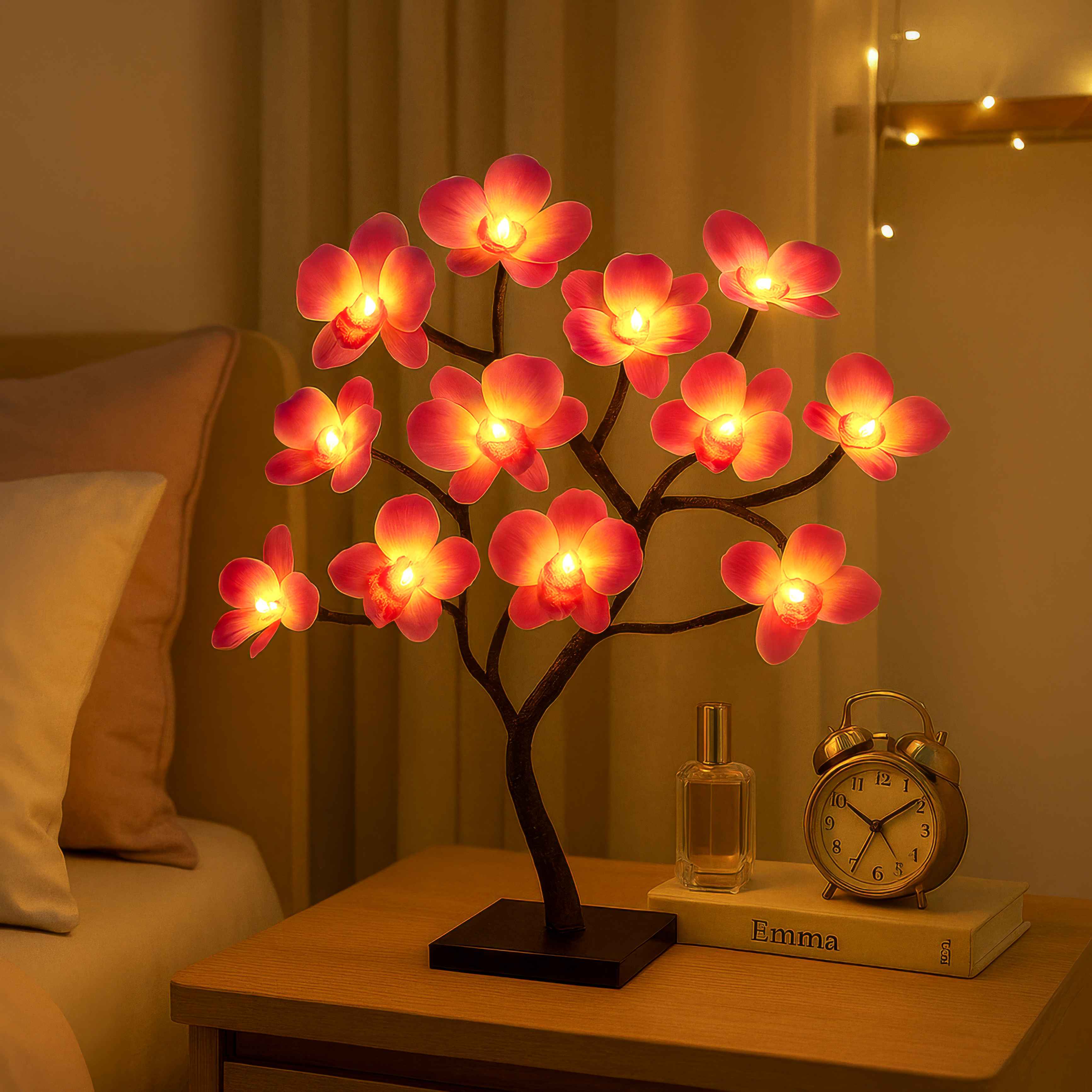 FloraGlow Flame – LED Deko-Lampe warmweiß für Wohnzimmer
