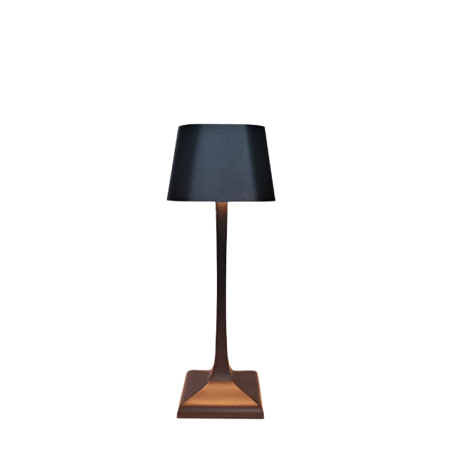 GlanzQuadro – Moderne LED-Tischlampe USB Schwarz Büro
