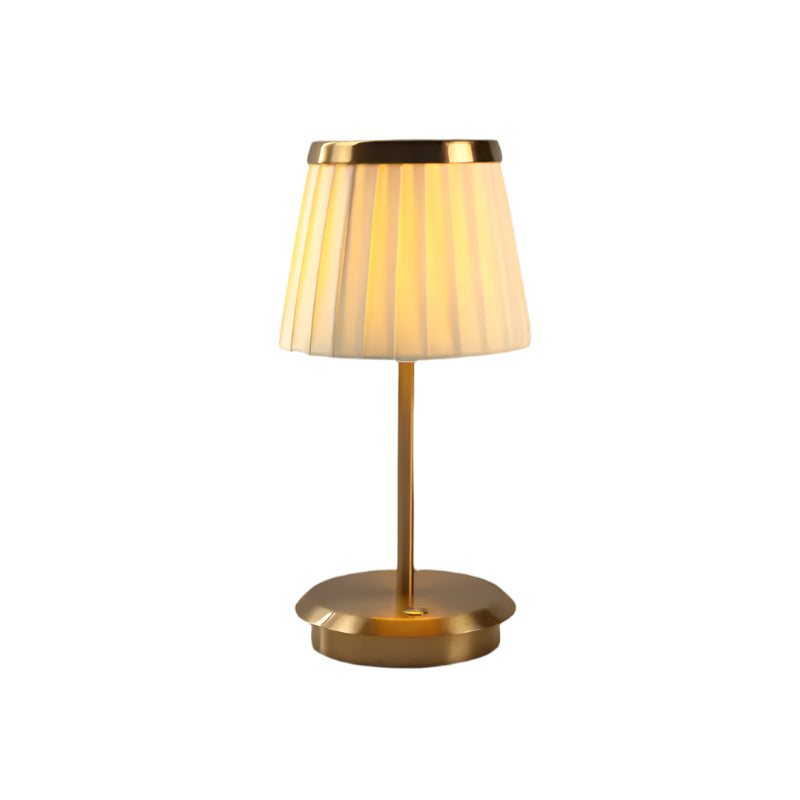 LumiÉpoque Tischlampe – Klassisch, Stoffschirm, Creme, Wohnzimmer