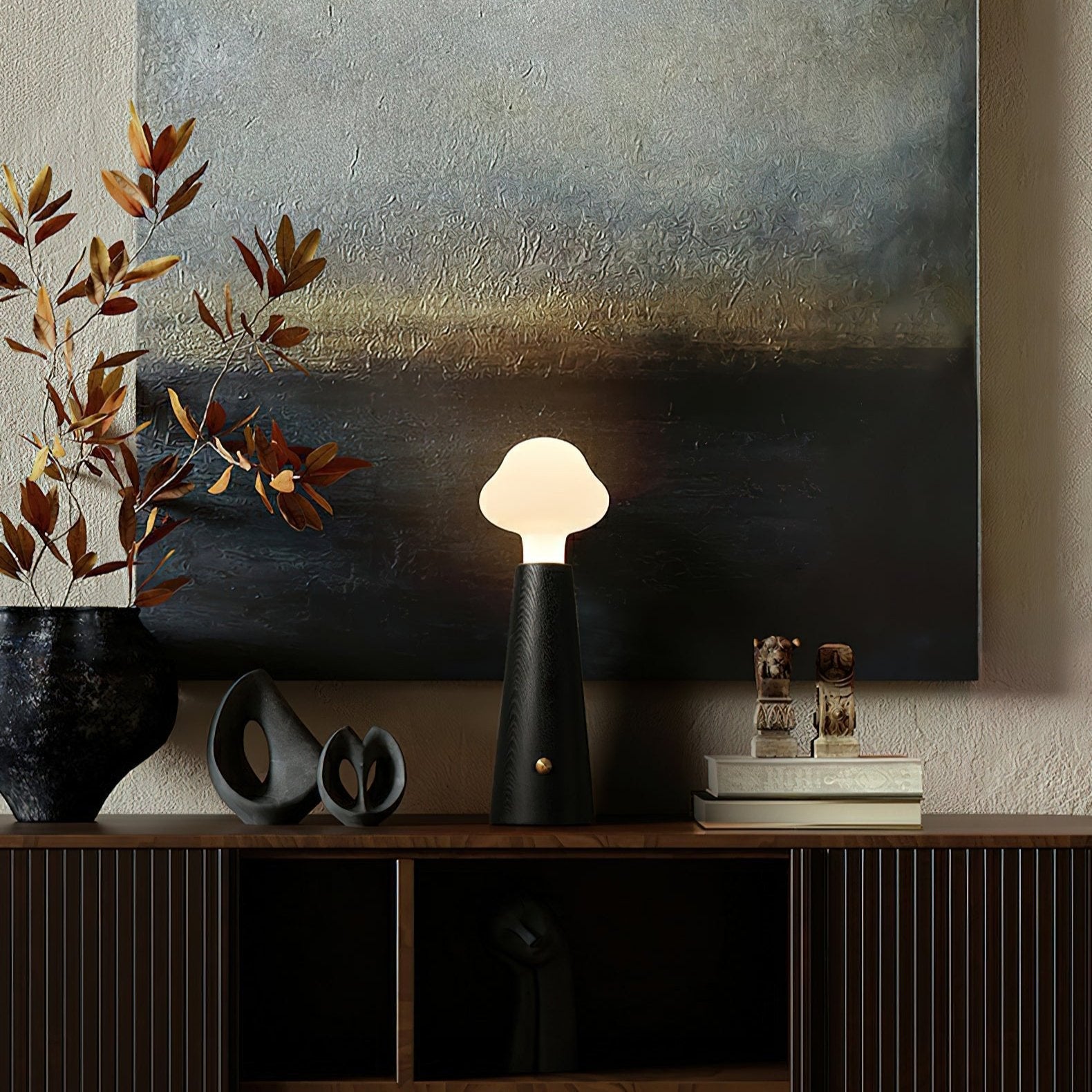 LumoGlow Design-Tischlampe aus Glas – Warmlicht, Weiß, für Wohnzimmer