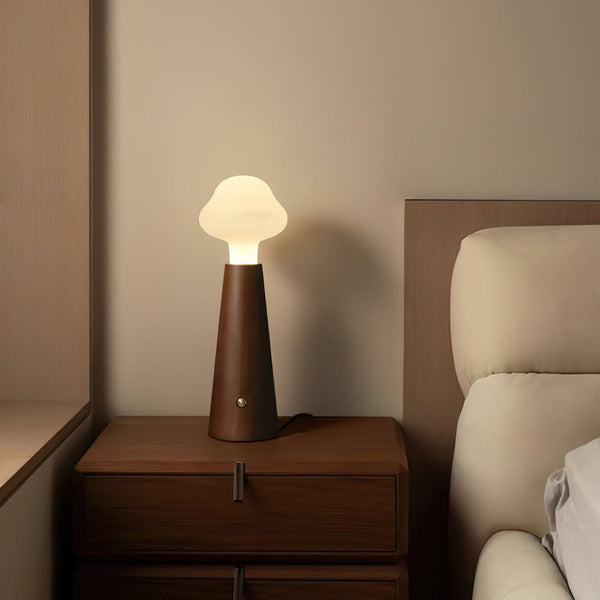 NuvolaWood – Moderne Holz-Tischlampe mit warmem Licht Wohnzimmer