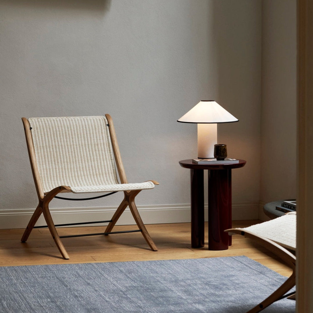 LumiChic Tischlampe – Modern, Stoffschirm, Beige, für Wohnzimmer