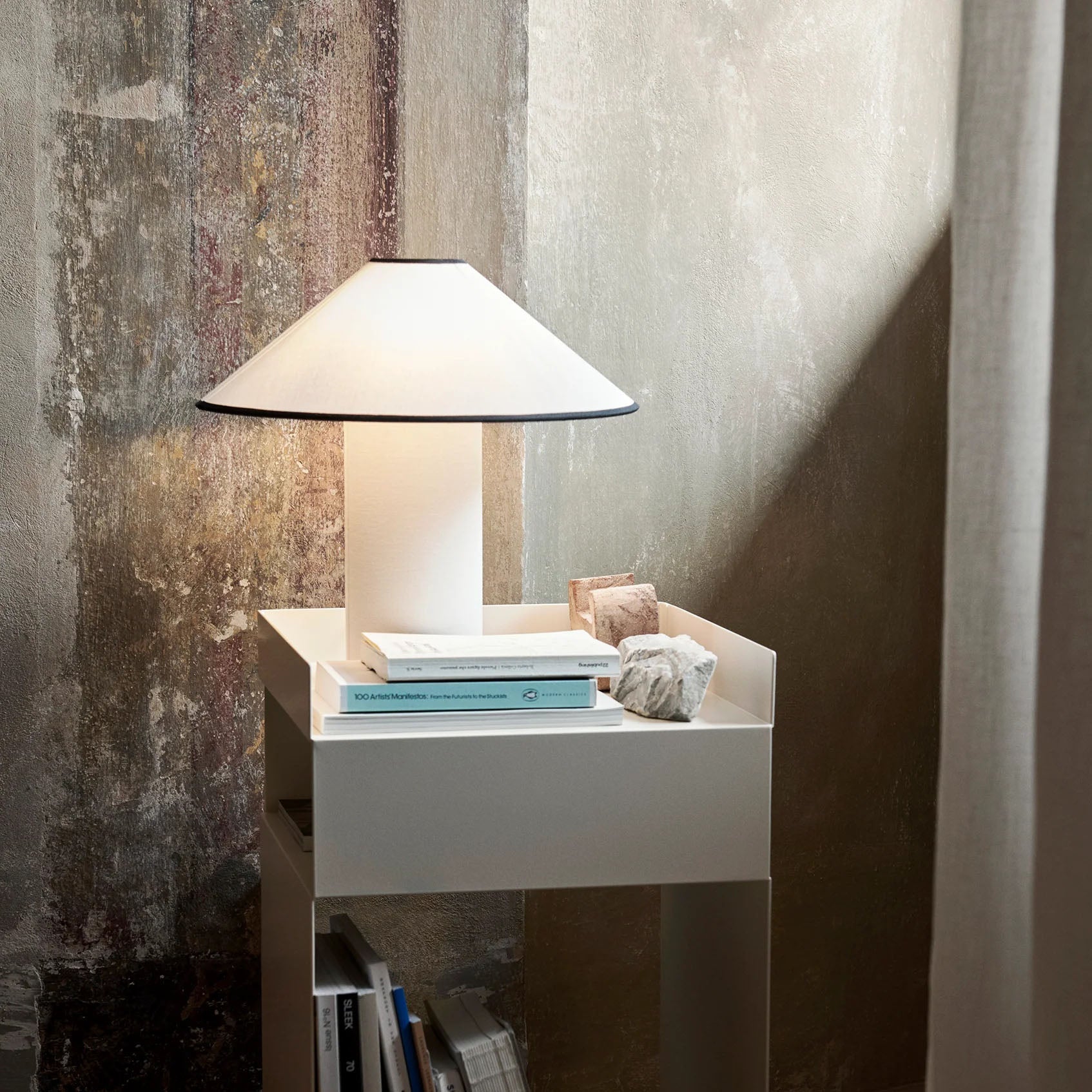 LumiChic Tischlampe – Modern, Stoffschirm, Beige, für Wohnzimmer