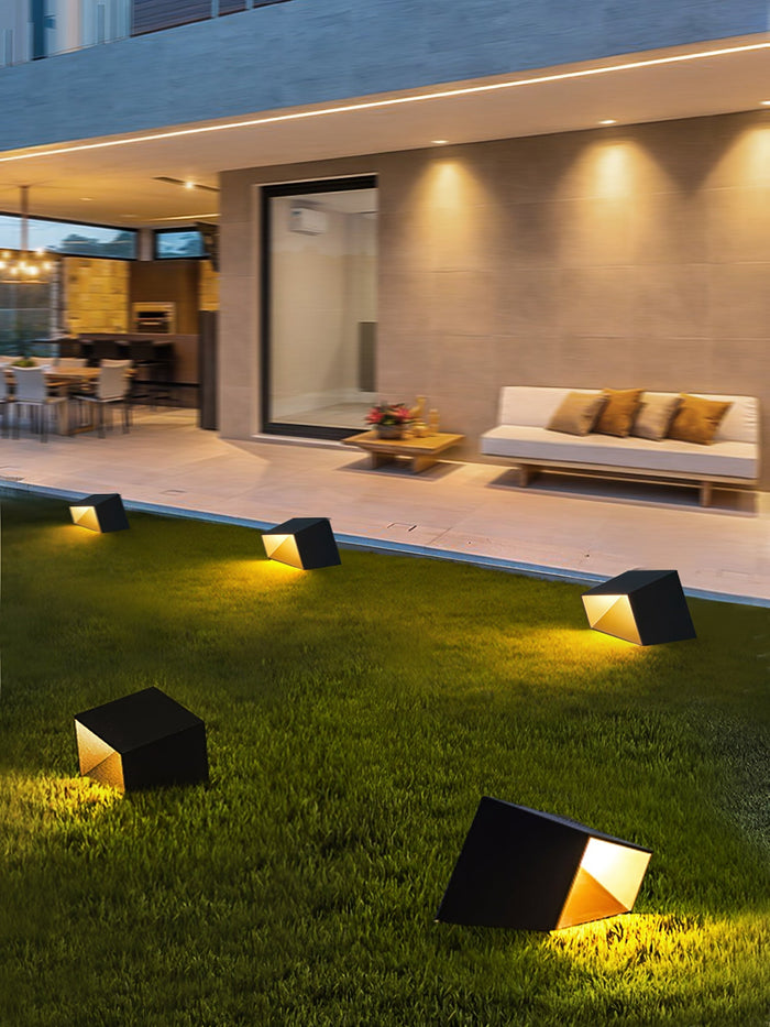 LumiCube Solar Gartenleuchte Modern LED IP65 Weiß für Terrasse & Garten