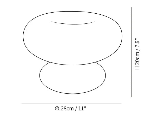 LumiDon Tischlampe – Modern, Donut-Form, Weiß,