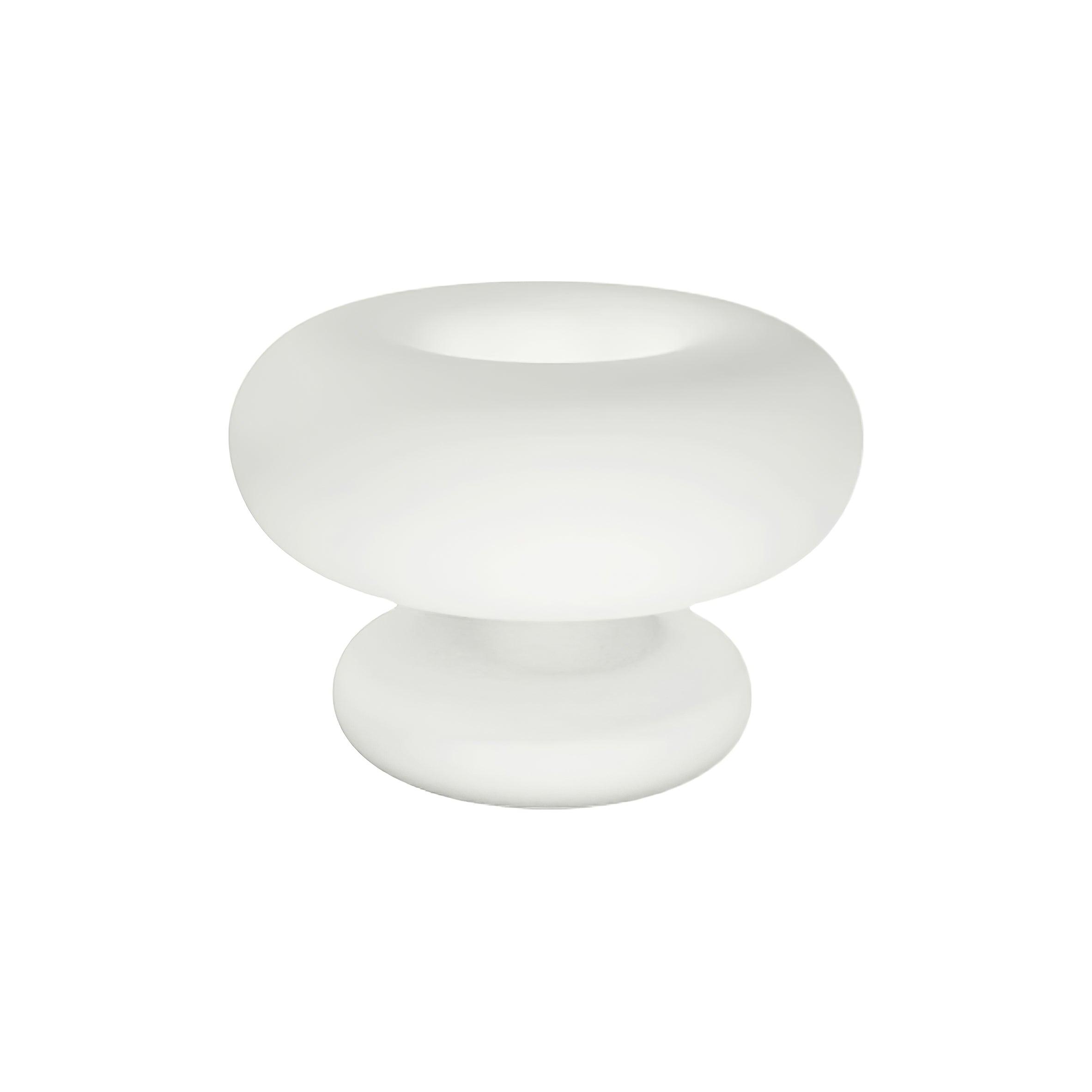 LumiDon Tischlampe – Modern, Donut-Form, Weiß,