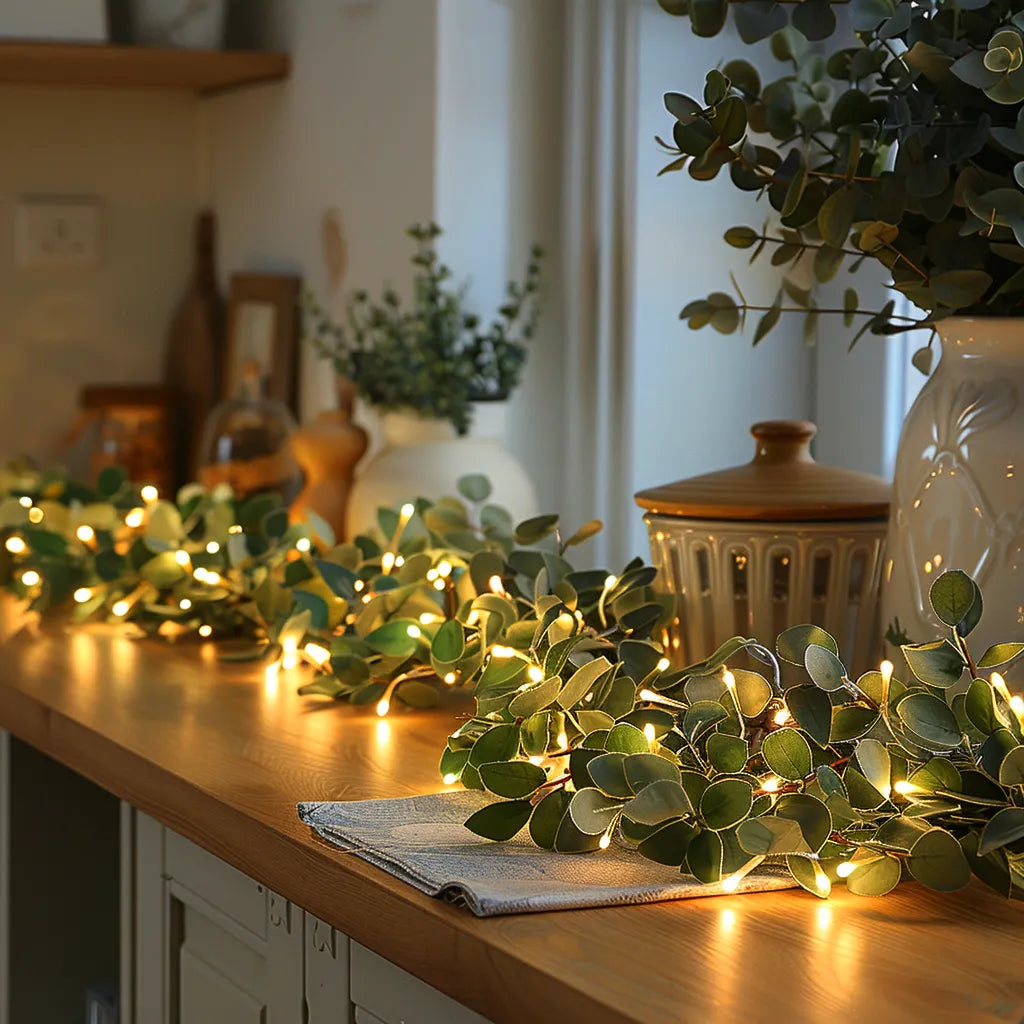 Olivenzauber LED-Lichterkette – Grün, Terrasse & Garten