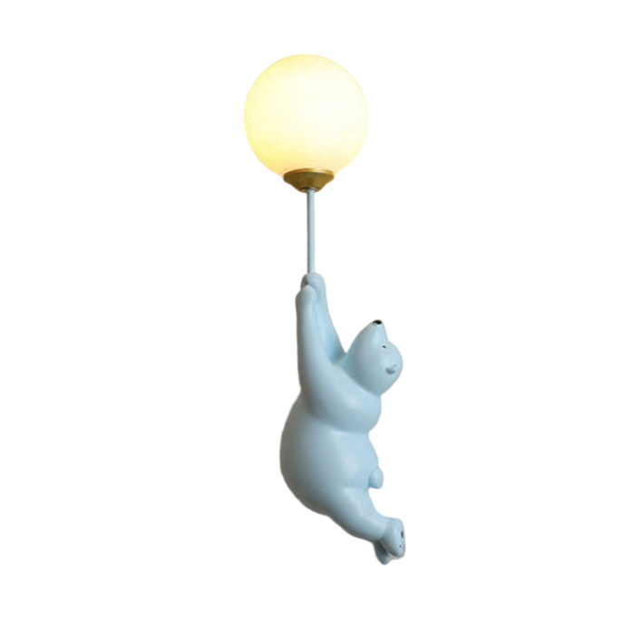 GlowBuddy – Verspielte Bären-Wandleuchte LED Ballon-Design Weiß fürs Kinderzimmer