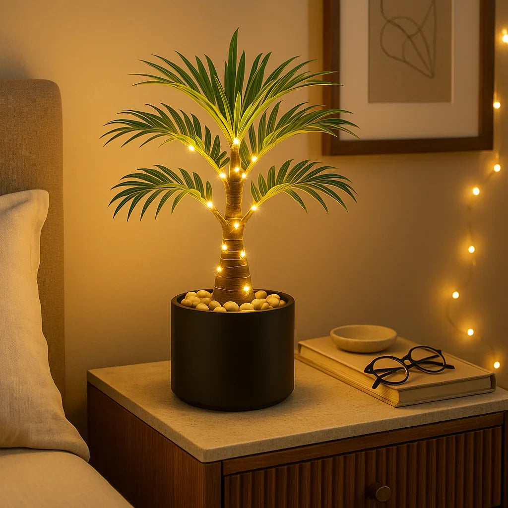 IslandGlow Palm – LED Deko-Lampe tropisch, Grün für Innenräume