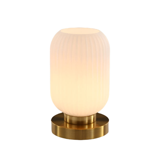 CrystalGlow Designer Tischlampe – Moderner Kristall-Look Weiß Wohnzimmer