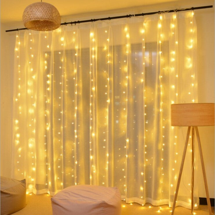 LumiViel Lichtervorhang Warmweiß LED Deko für Garten & Balkon