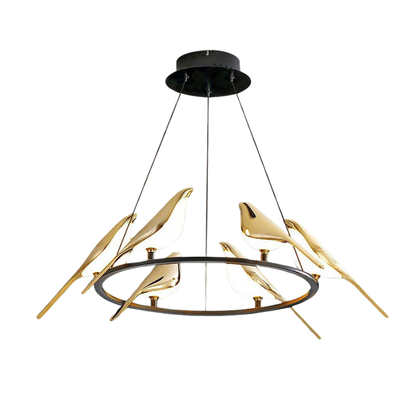 LumisWings - Moderne Vögel LED Ring Pendelleuchte