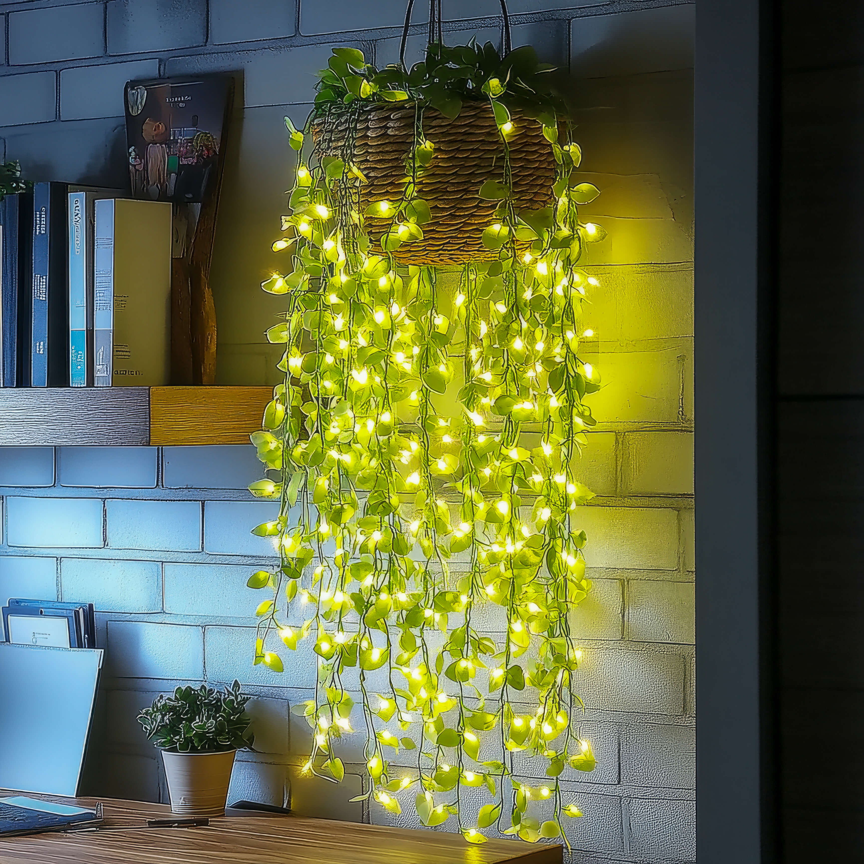 Leuchtende Blütenranke LED-Lampe in Warmweiß für Garten