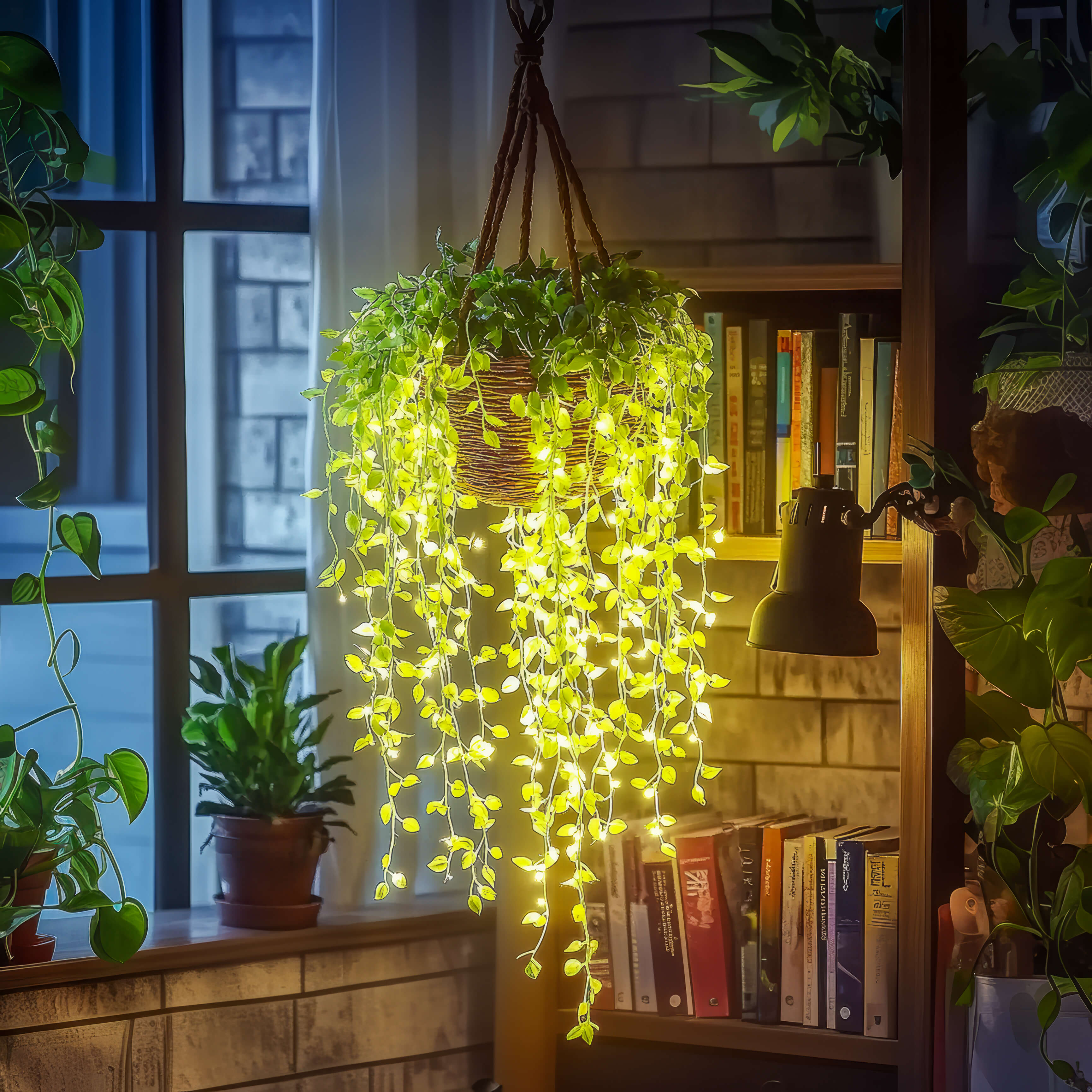 Leuchtende Blütenranke LED-Lampe in Warmweiß für Garten