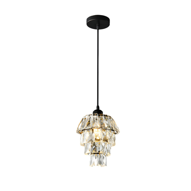 LuxeSpark - Mini Goldene und Schwarze Kristall-Kronleuchter