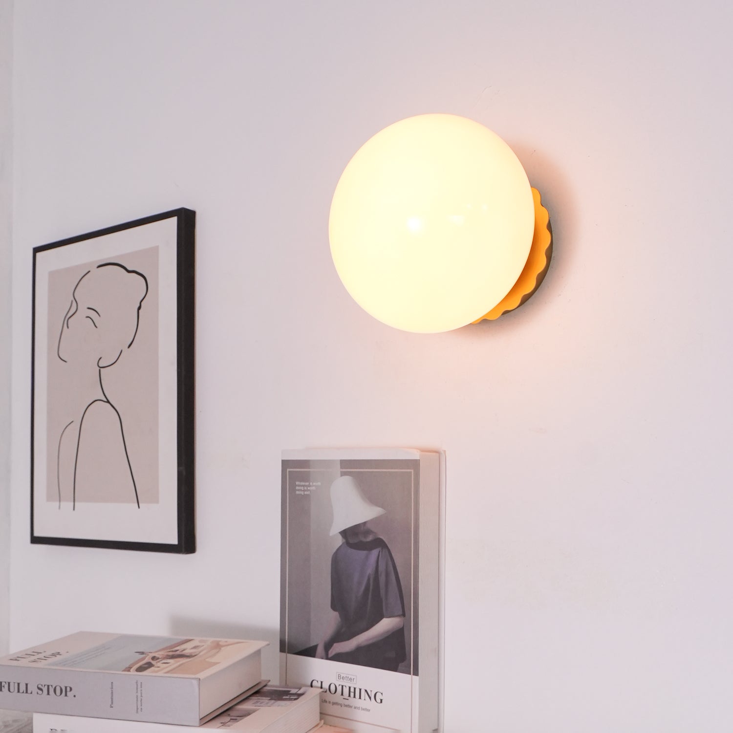MarshGlow – Runde Konsolenleuchte Modern Weiß Ideal für Flur & Wohnbereich