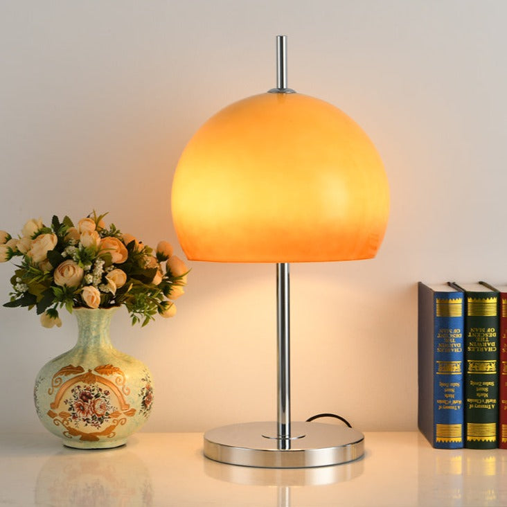 BauPilz Tischlampe – Retro-Stil, Pilzform, Weiß, für Wohnzimmer