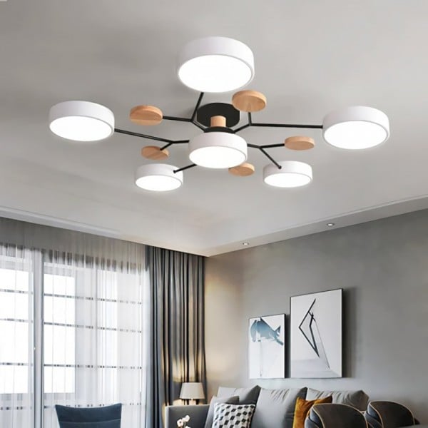 Moderne runde LED Deckenleuchte Acryl Warmlicht Wohnzimmer